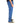 Person wearing blue pants on a white background