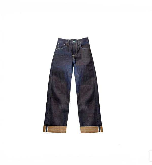 Pre Order ETA 5 Weeks  - Buckle Back 15.5 oz Indigo/Kakishibu Denim, El Ranchero Jeans. Same denim and fit as the one we made last year.