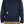 A dark navy garage jacket with a brass zipper and reinforced elbow patches, displayed on a model.